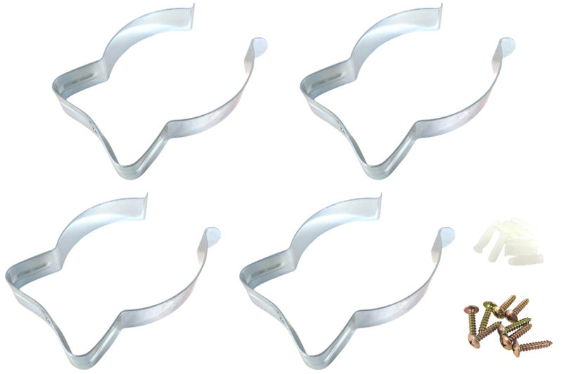 Taytools 467108 Wall Mounted Bracket/Hanger for 4 Inch Dust Collector Hose, Fittings or PVC. Range 3-1/2 to 5 Inches Diameter, Spring Loaded, Set of 4 - Image 1